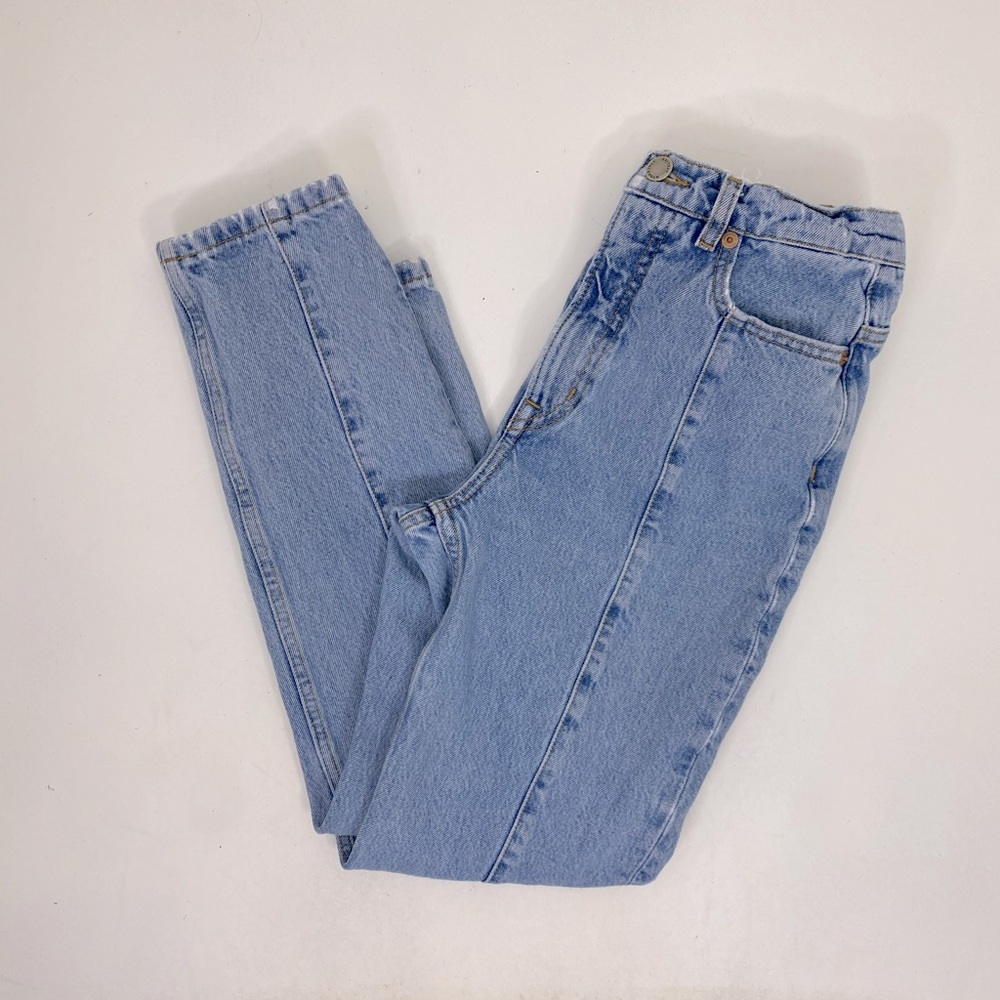 Stockholm Atelier Pintuck High Waisted Mom Jeans